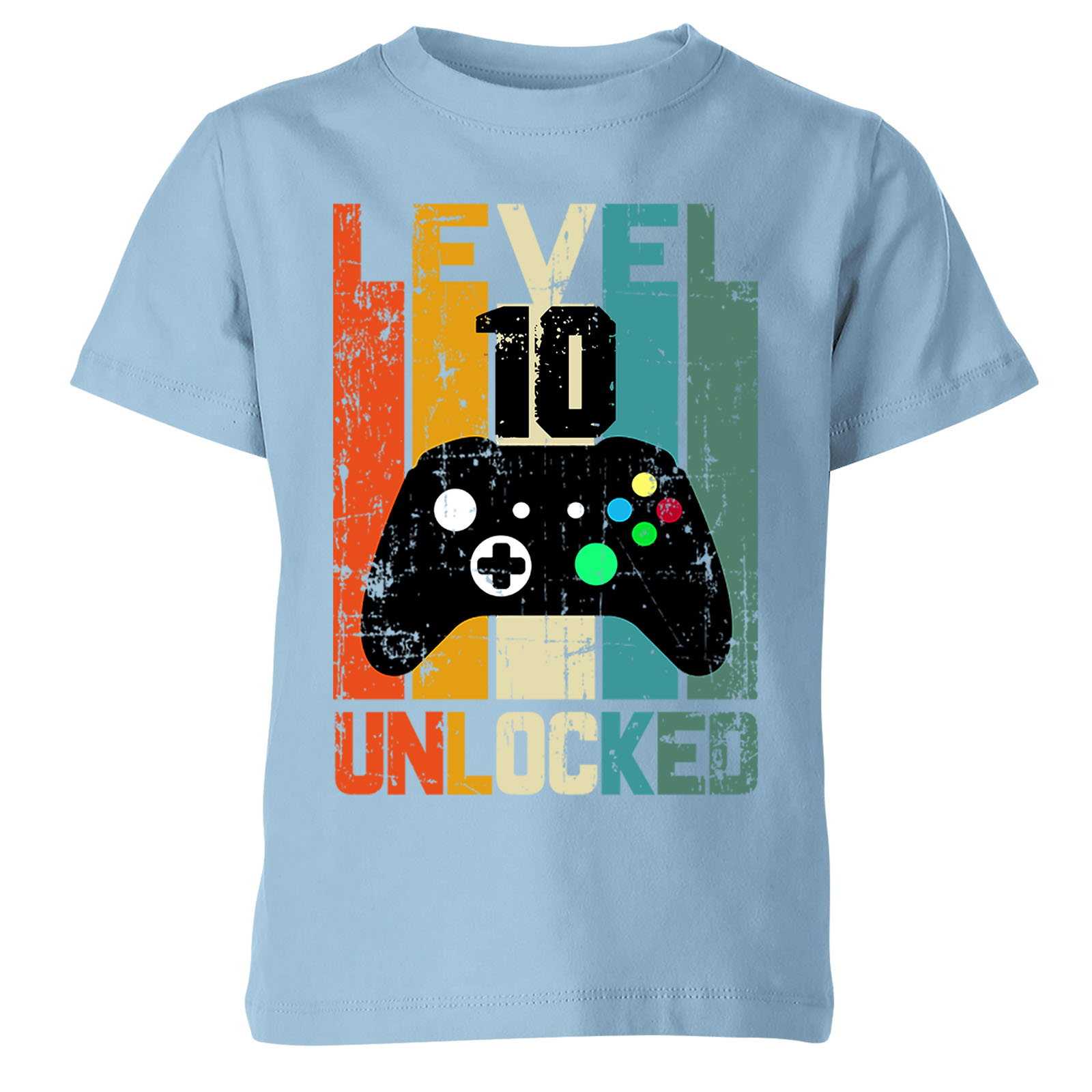 Personalised Level 10 Unlocked Birthday Gamer Boys Girls Teen Kids T ...